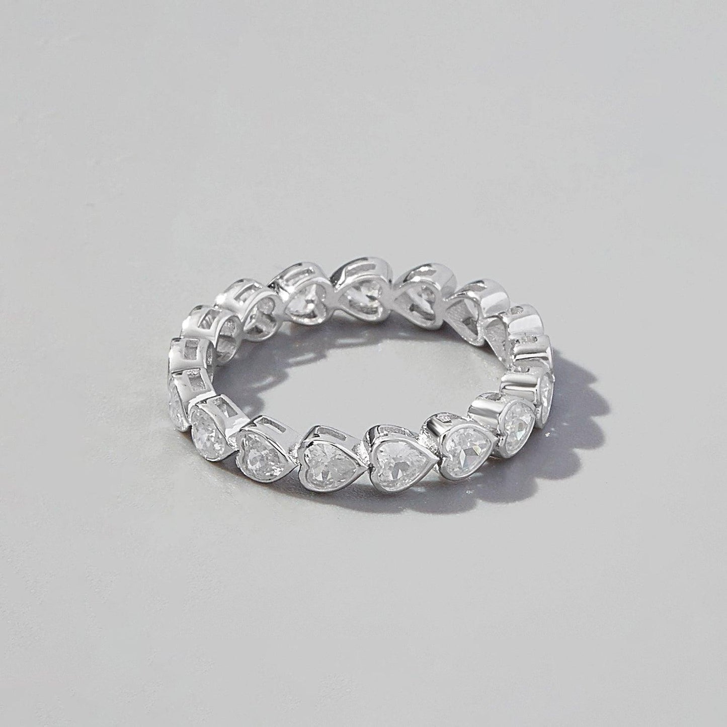 925 Sterling Silver Zircon Heart Ring Carauana Store