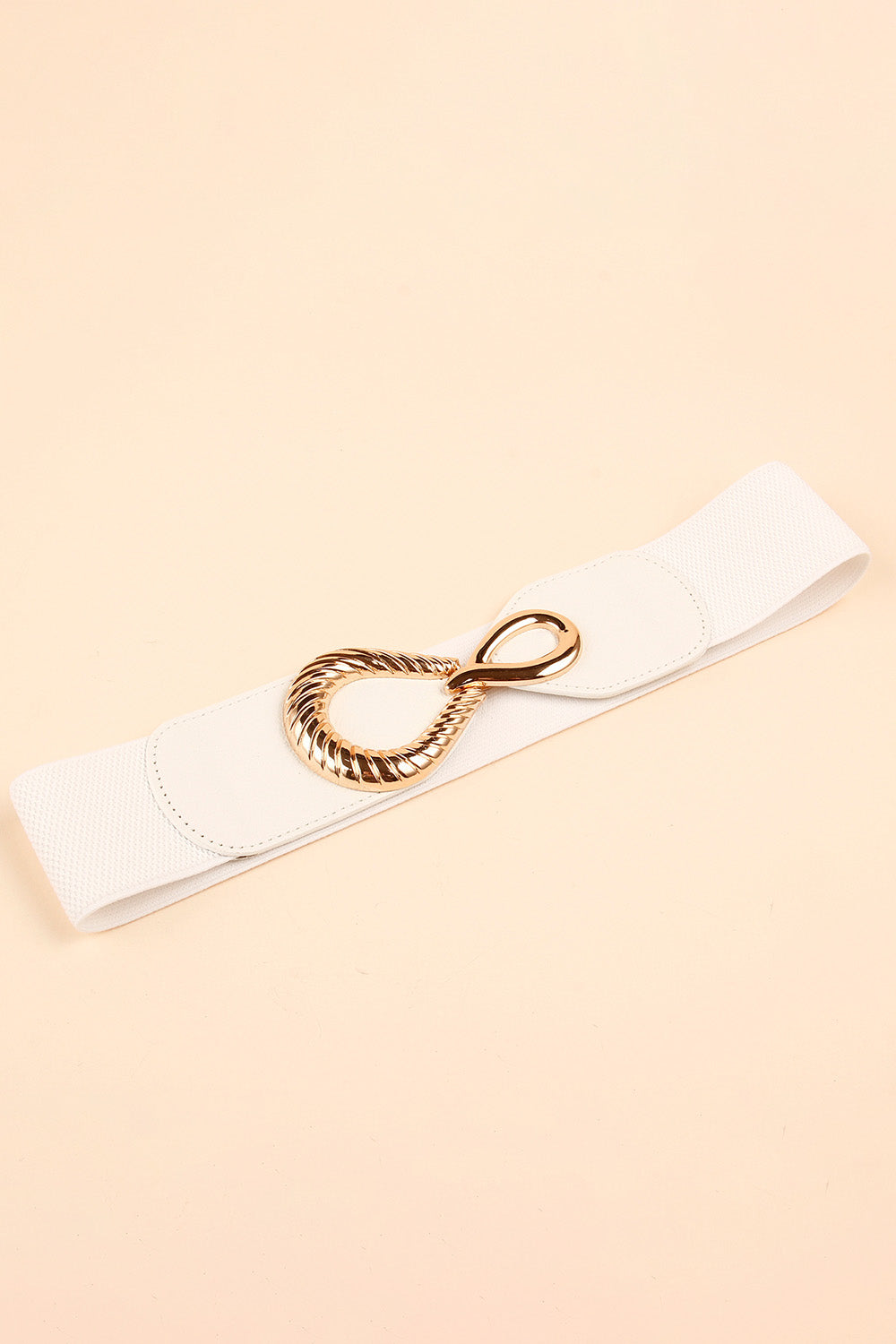Ribbed Alloy Buckle Elastic Belt Carauana Store