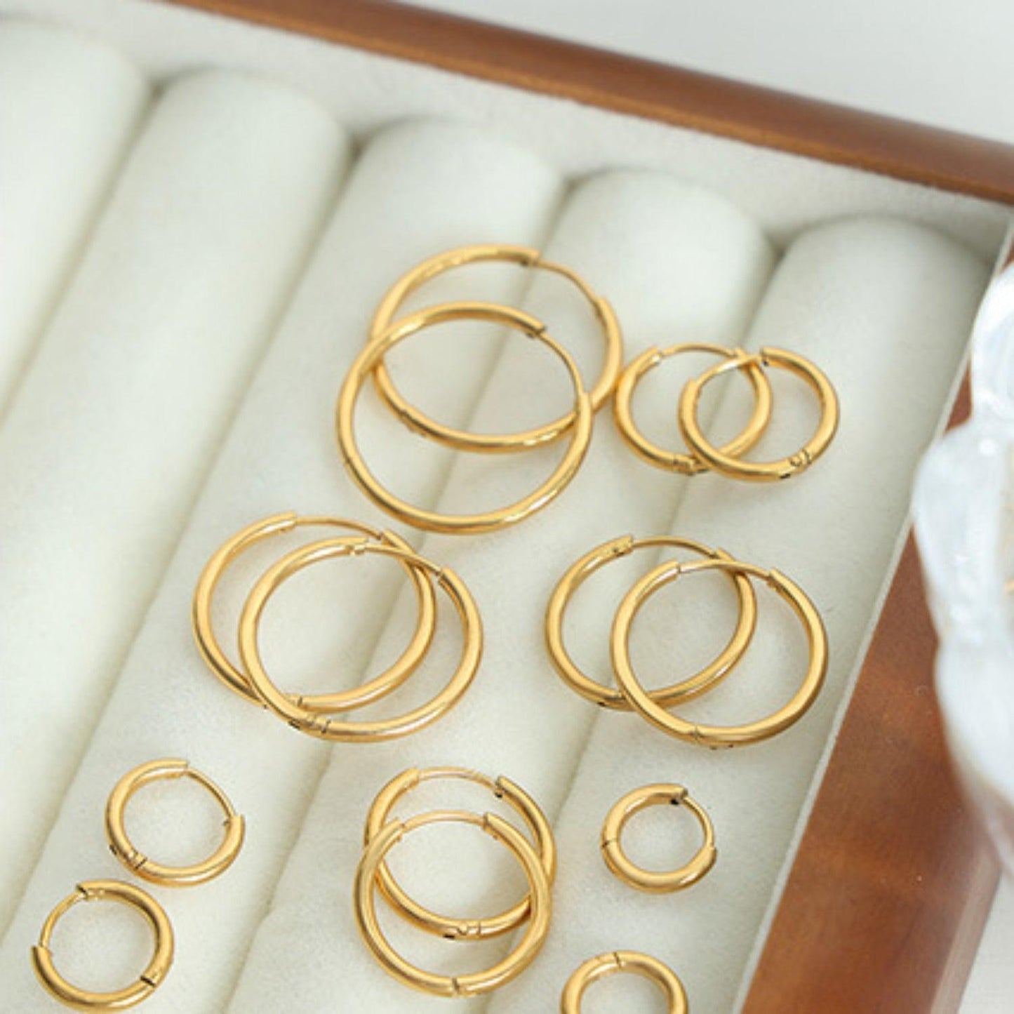 18K Gold-Plated Huggie Earrings Carauana Store