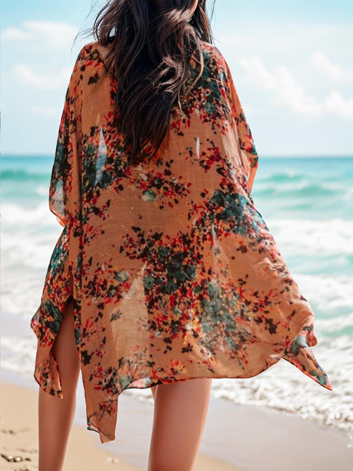 Printed Open Front Cover-Up Carauana Store