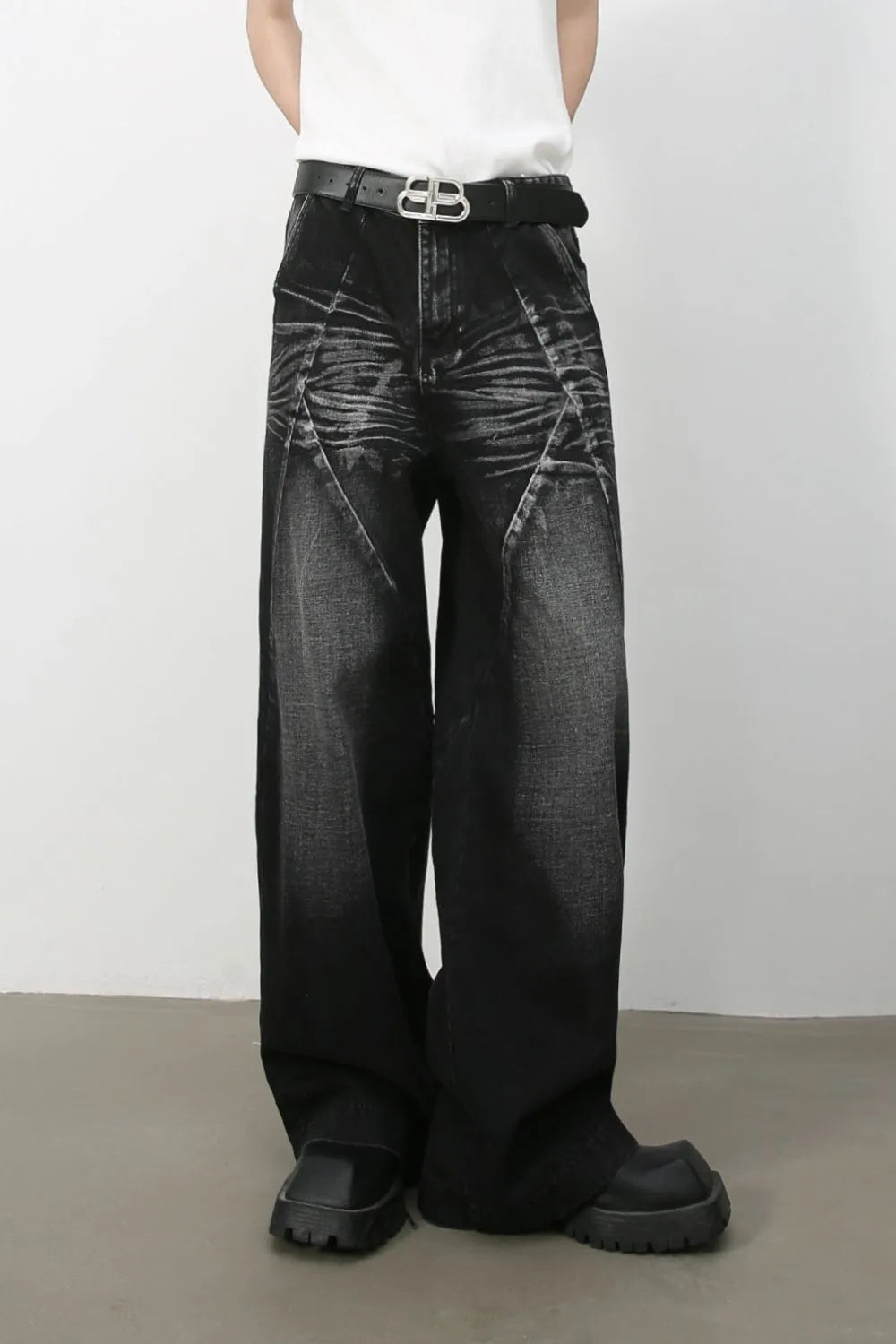 Men's Wide Leg Jeans with Pockets Carauana Store
