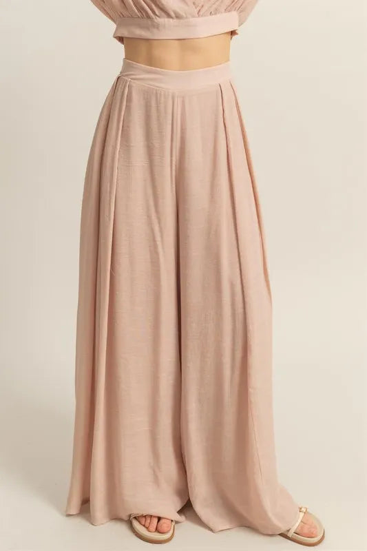 HYFVE Kimono Sleeve Crop Top and Wide Leg Pants Set Carauana Store