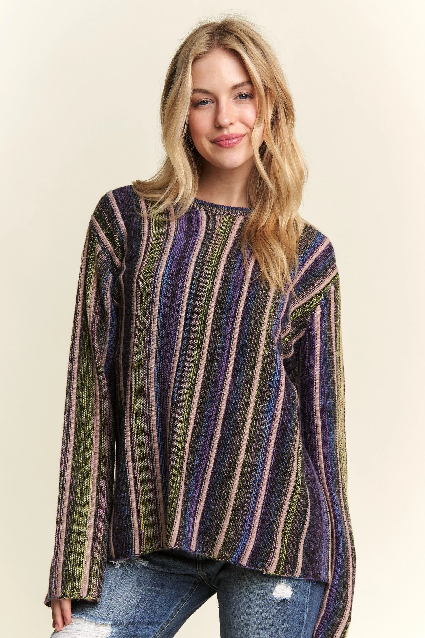 ADORA Vertical Stripe Sweater Top Carauana Store