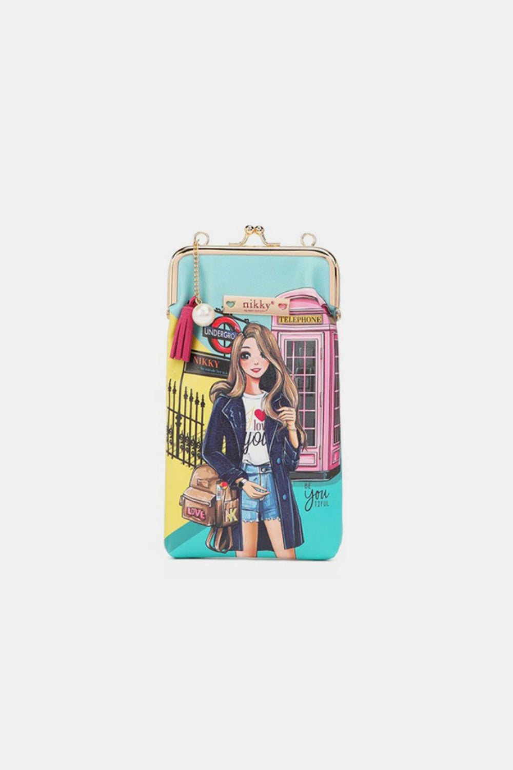 Nicole Lee USA Printed Kisslock Phone and Sunglass Purse Carauana Store