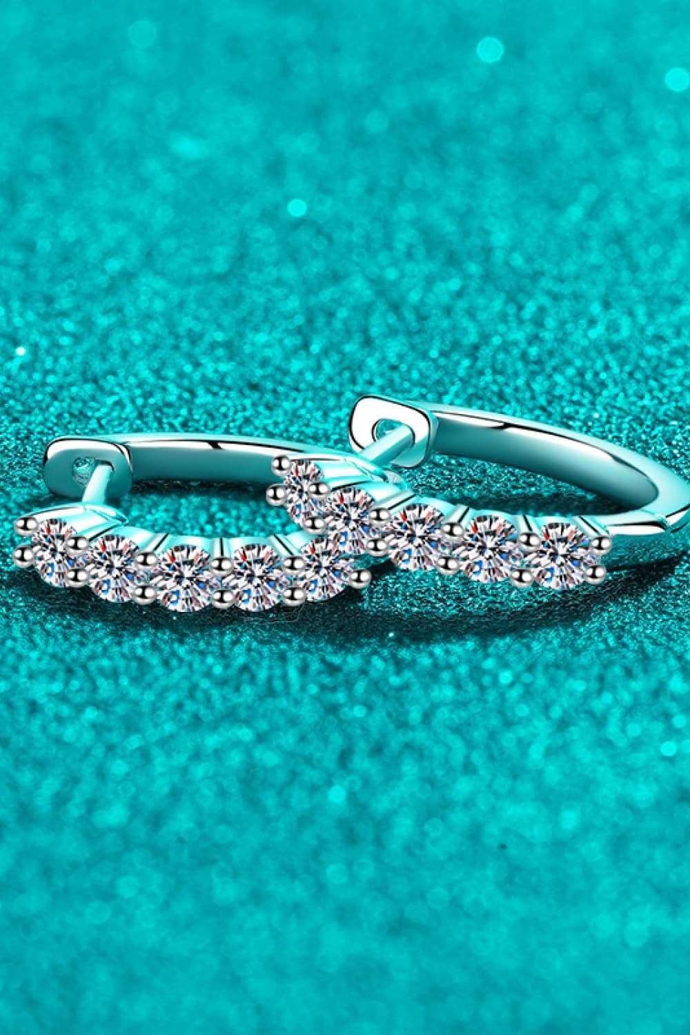 1 Carat Moissanite Hoop Earrings Carauana Store