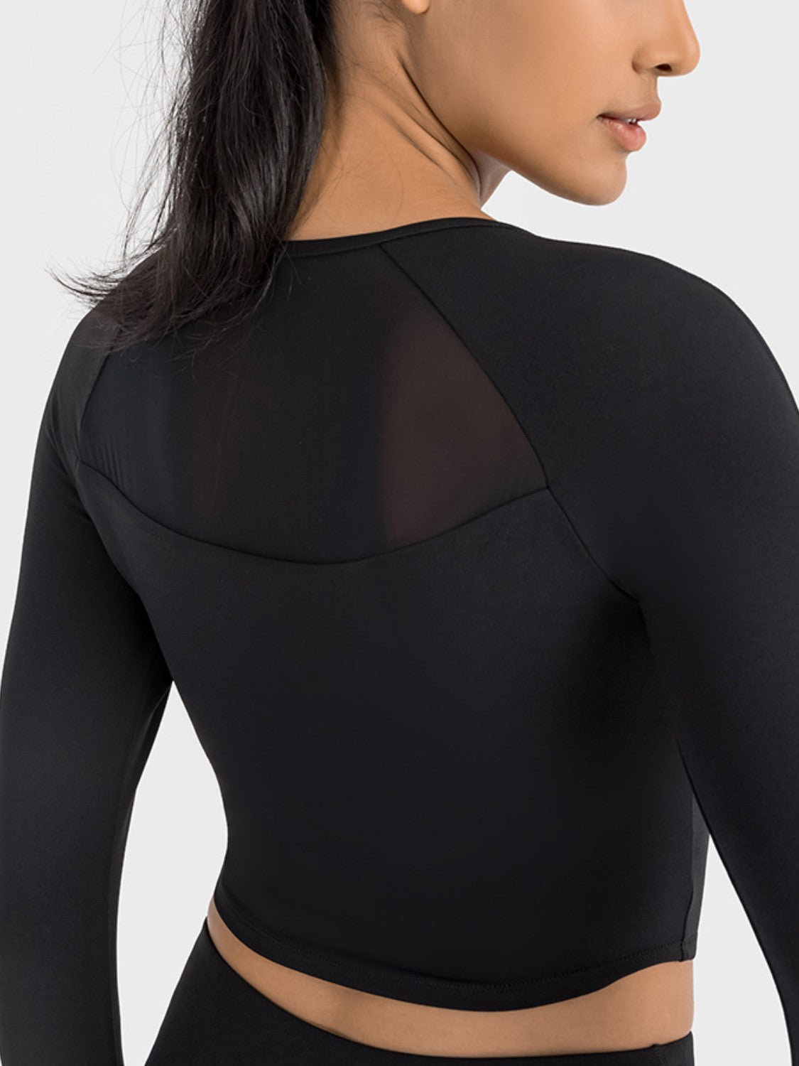Millennia Square Neck Long Sleeve Cropped Sports Top Carauana Store