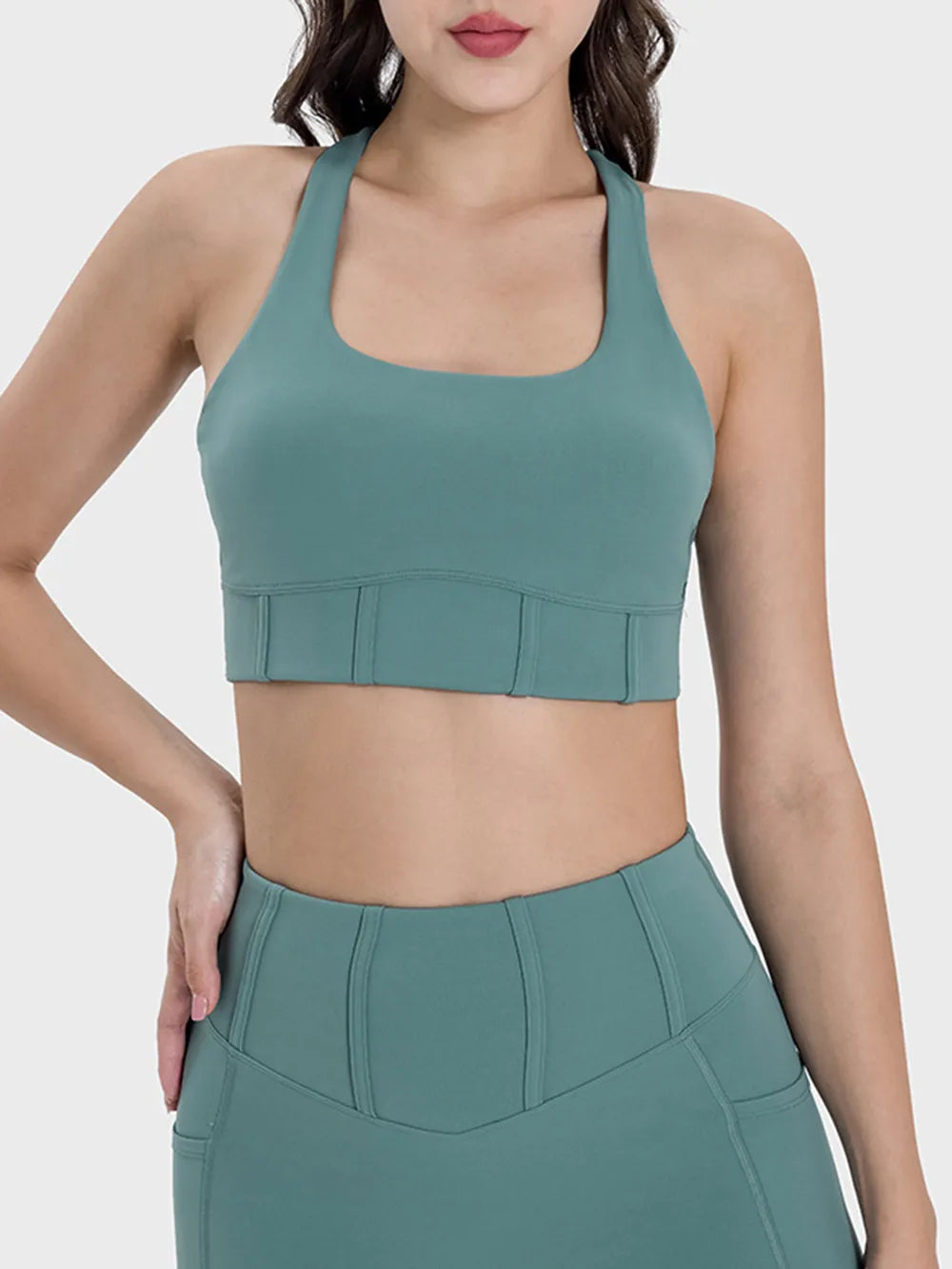 Millennia Square Neck Wide Strap Active Tank Carauana Store