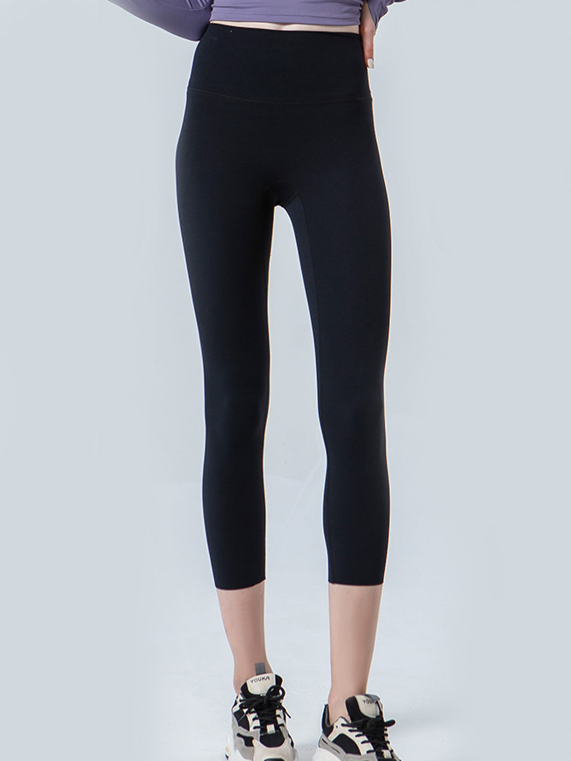 Wide Waistband Cropped Sports Leggings Carauana Store