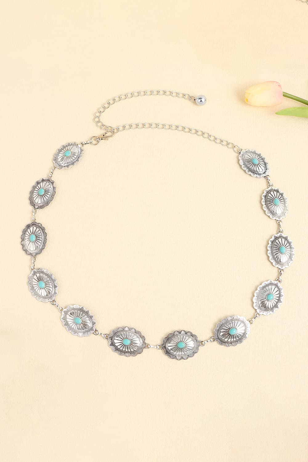 Vintage Turquoise Alloy Belt Carauana Store