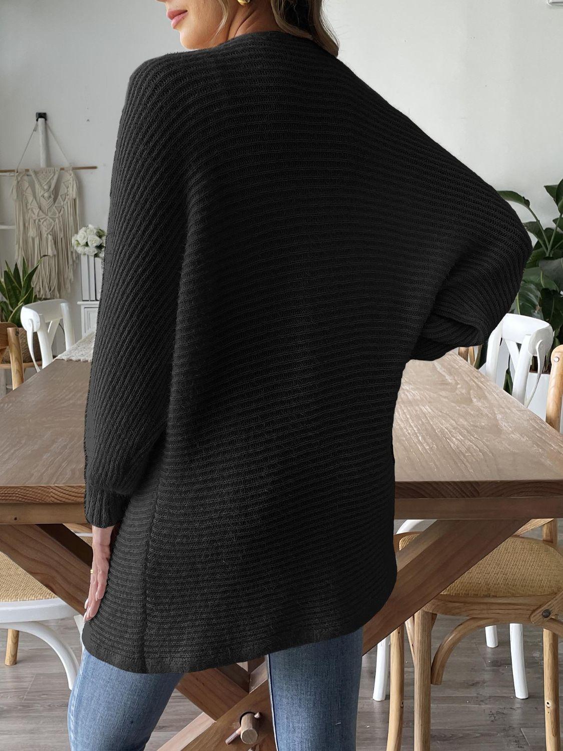 Open Front Long Sleeve Cardigan Carauana Store