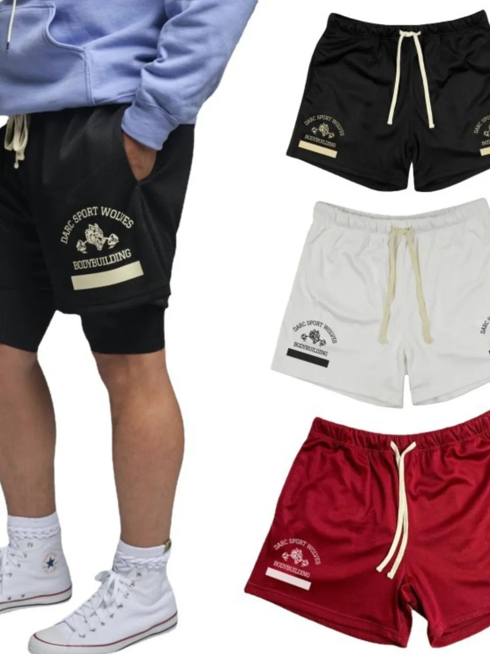 Men's Plus Size Graphic Drawstring Active Shorts Carauana Store