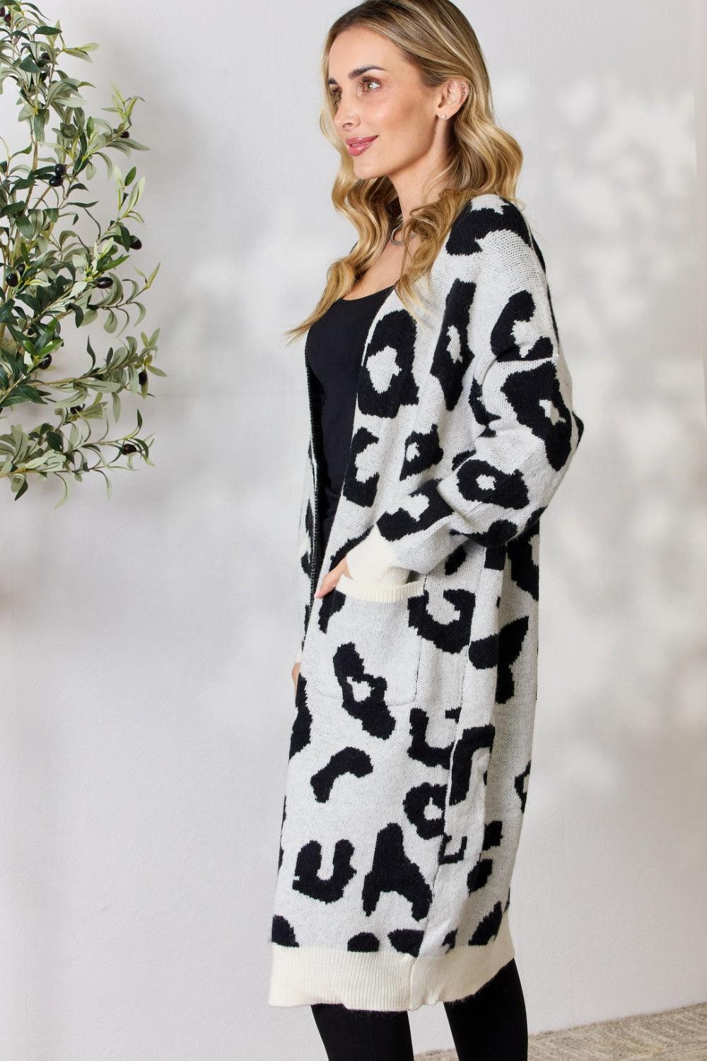 BiBi Leopard Open Front Cardigan Carauana Store