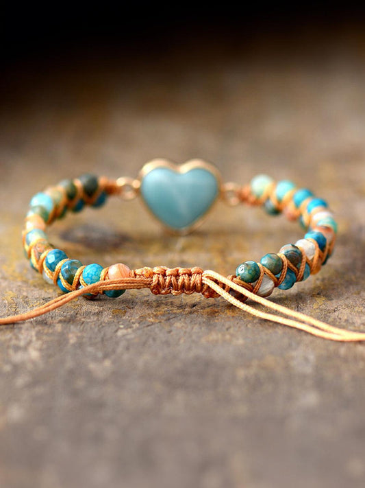 Heart Shape Beaded Bracelet Carauana Store