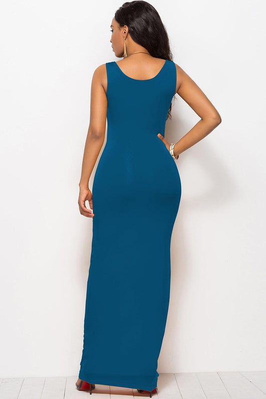 Scoop Neck Wide Strap Maxi Dress Carauana Store