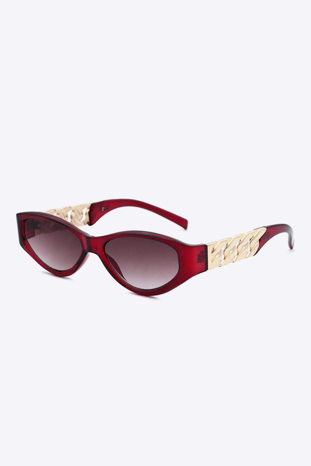 Chain Detail Temple Cat Eye Sunglasses Carauana Store
