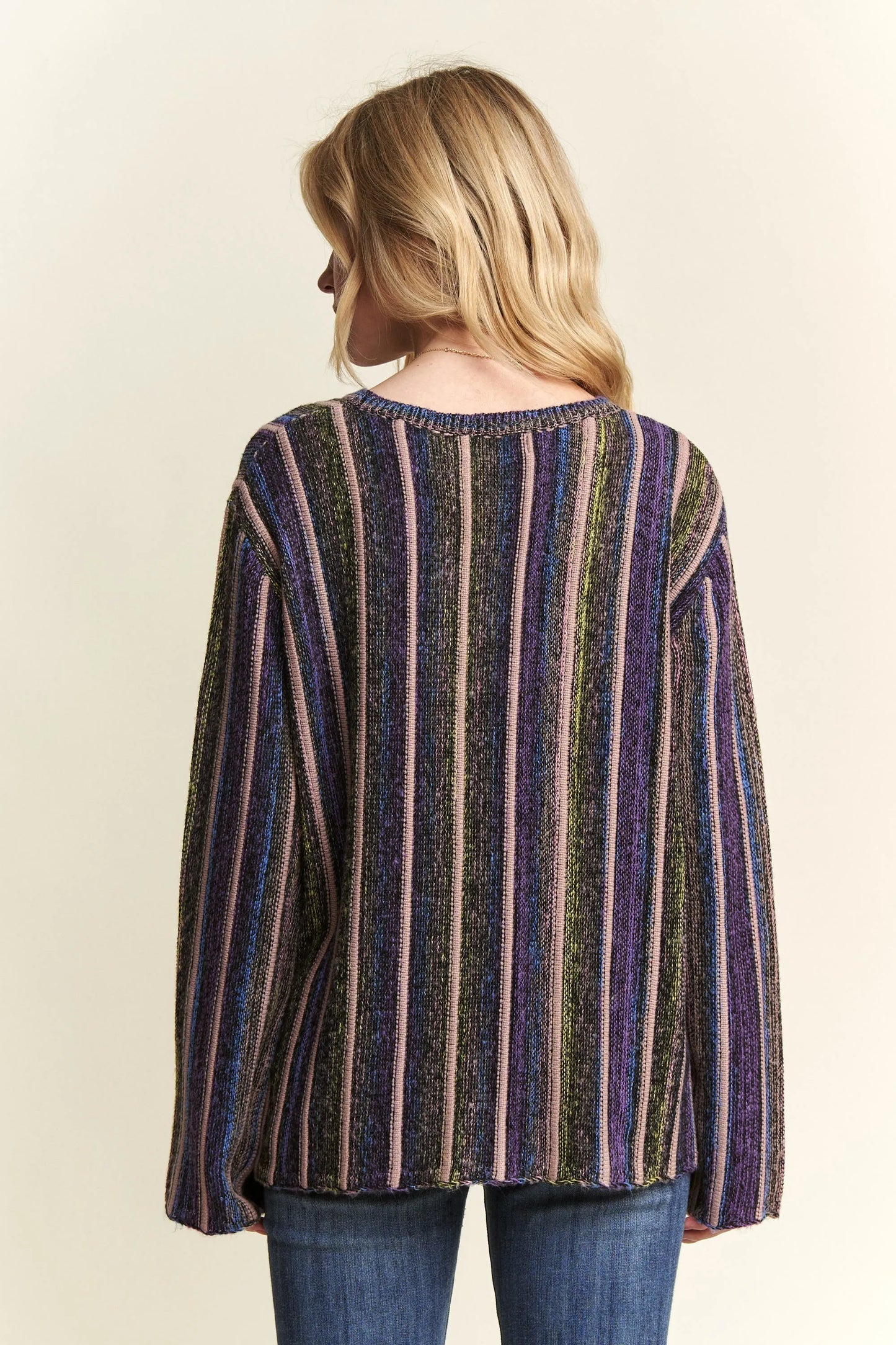 ADORA Vertical Stripe Sweater Top Carauana Store