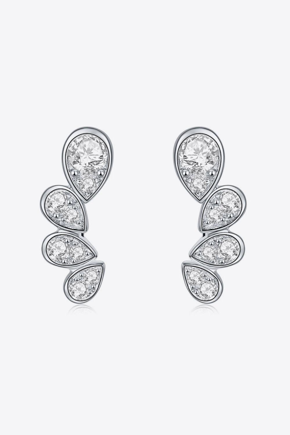 Pear Shape Moissanite Earrings Carauana Store