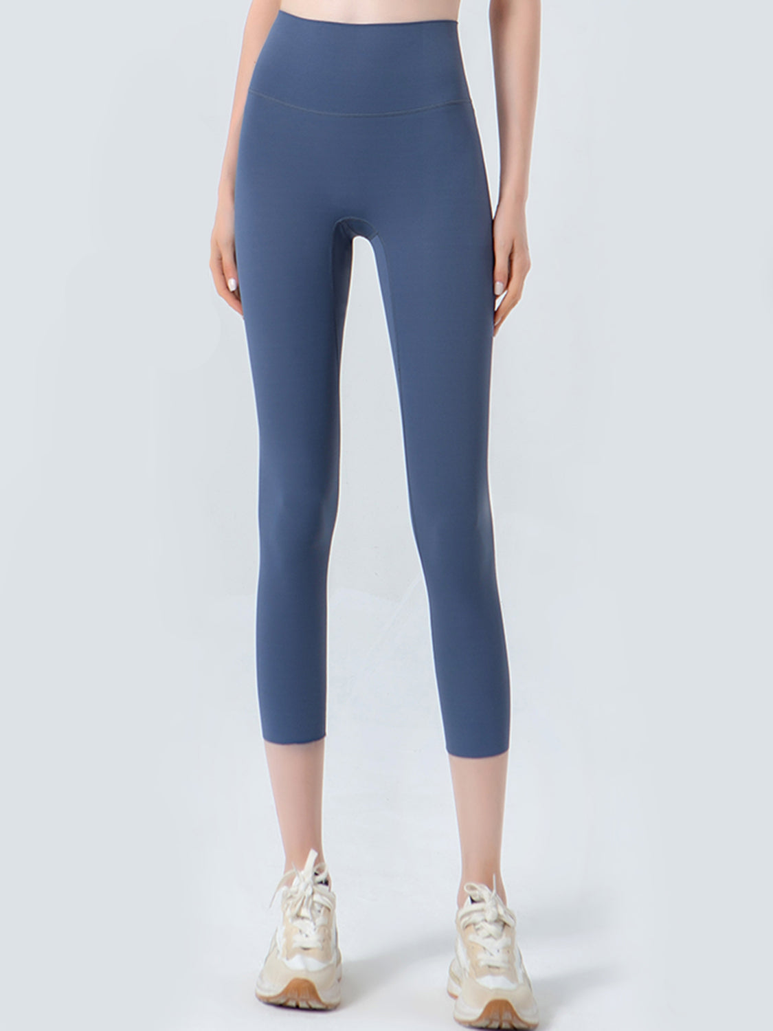 Wide Waistband Cropped Sports Leggings Carauana Store