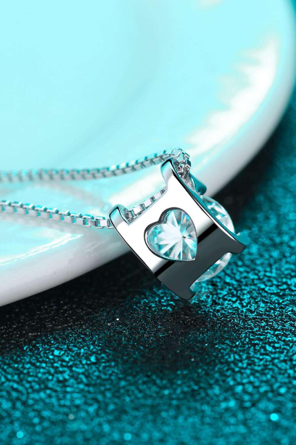 1 Carat Moissanite 925 Sterling Silver Chain Necklace Carauana Store