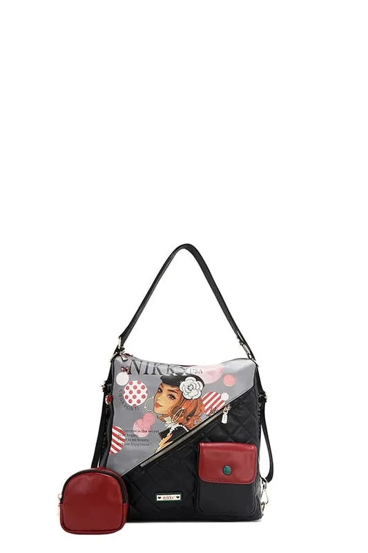 Nicole Lee USA Convertible Adjustable Strap Backpack Bag Carauana Store