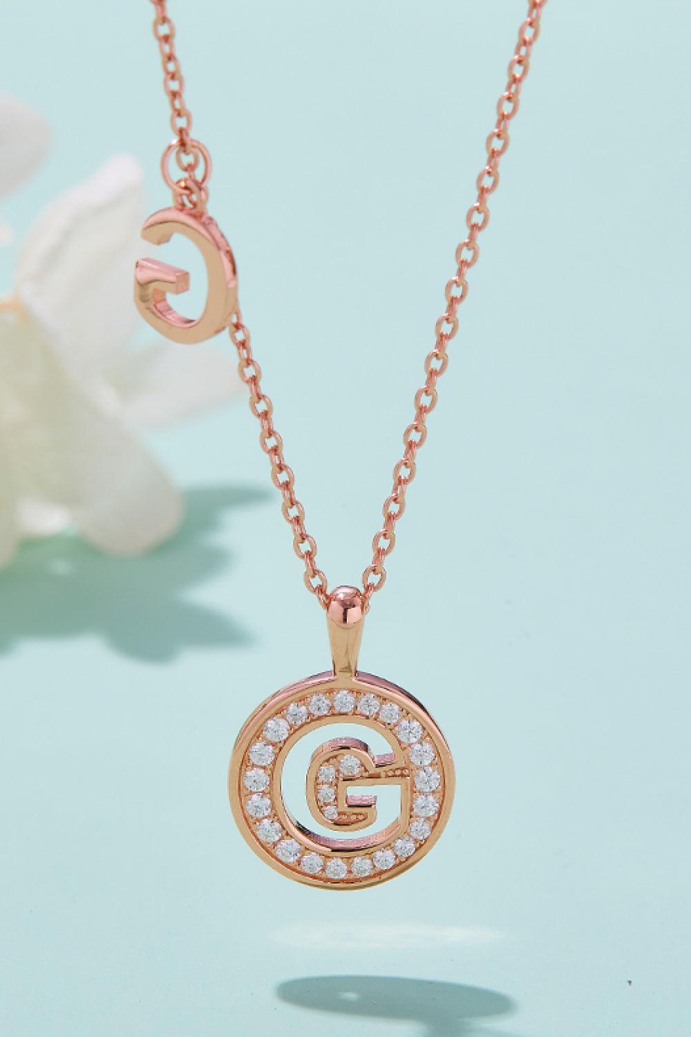 Moissanite A to J Pendant Necklace Carauana Store