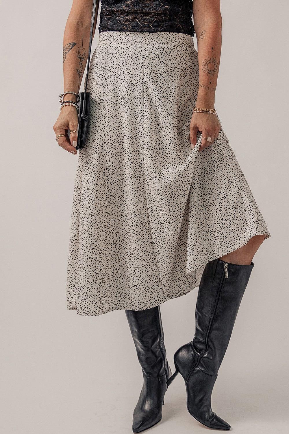 Speckle High Waist Midi Skirt Carauana Store