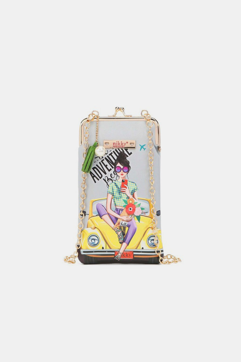 Nicole Lee USA Printed Kisslock Phone and Sunglass Purse Carauana Store