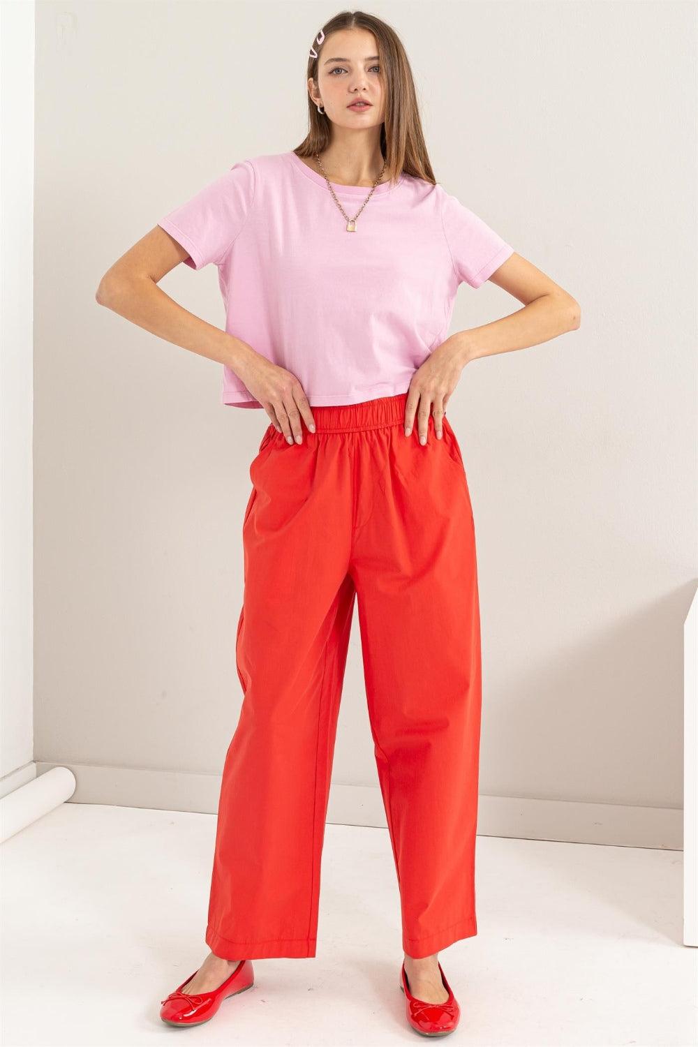 HYFVE Round Neck Cropped T-Shirt Carauana Store
