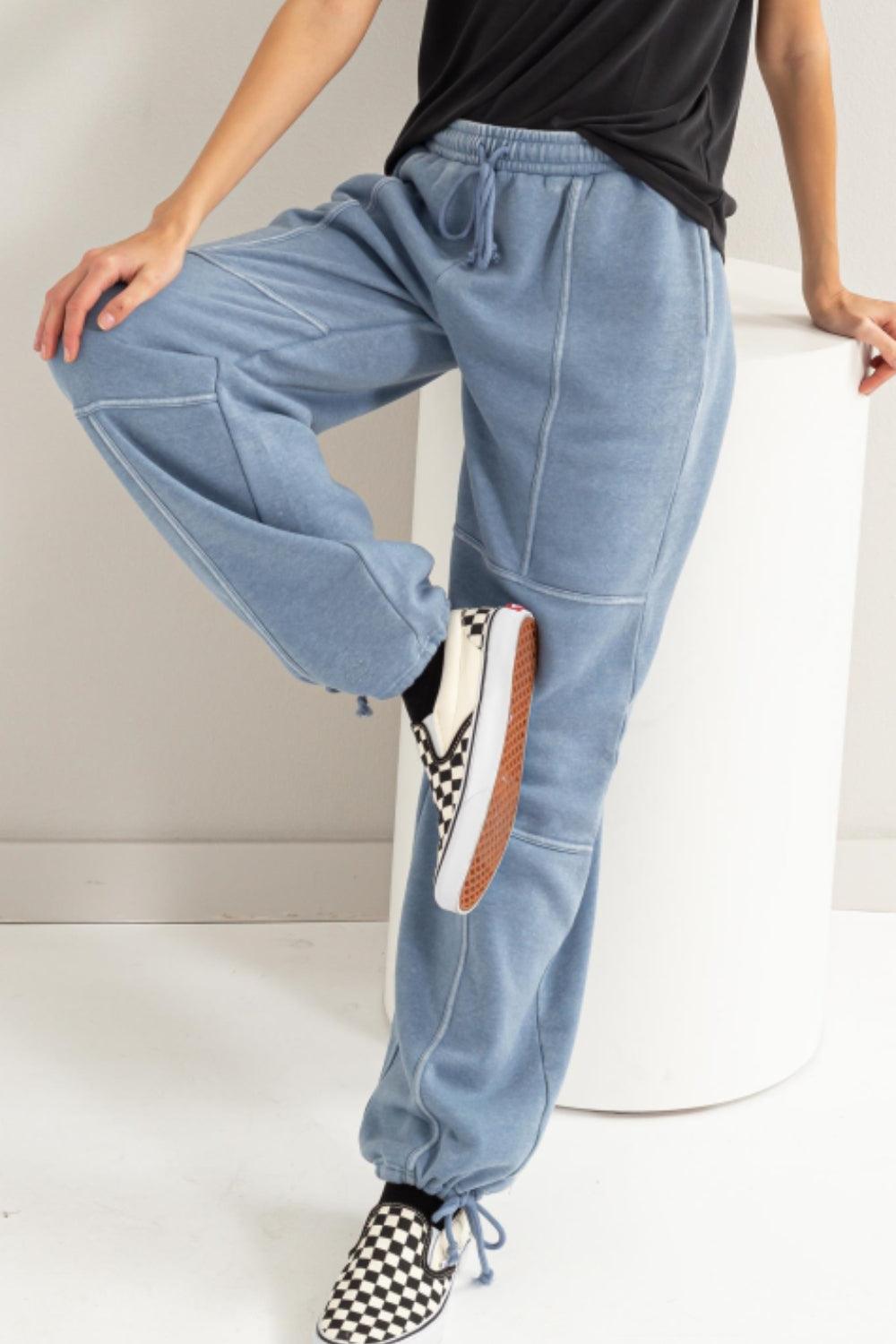 HYFVE Stitched Design Drawstring Sweatpants Carauana Store