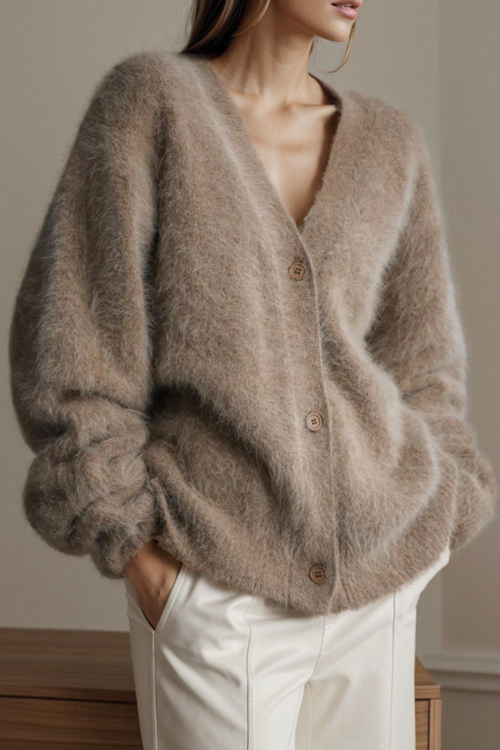 Button Up Dropped Shoulder Cardigan Carauana Store