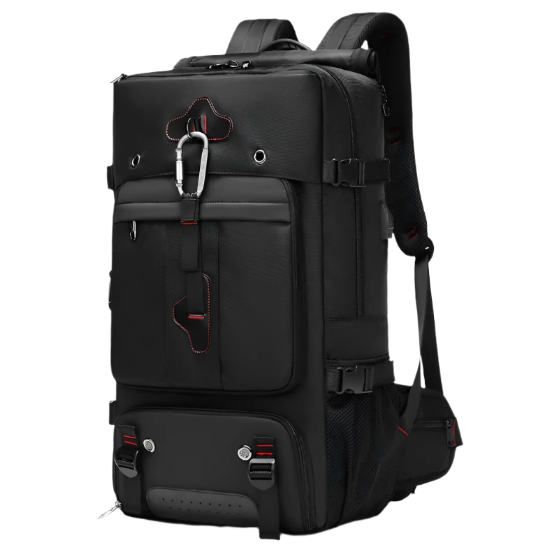 Backpack Waterproof Camping Hiking |Travel Backpack - Black_front-left