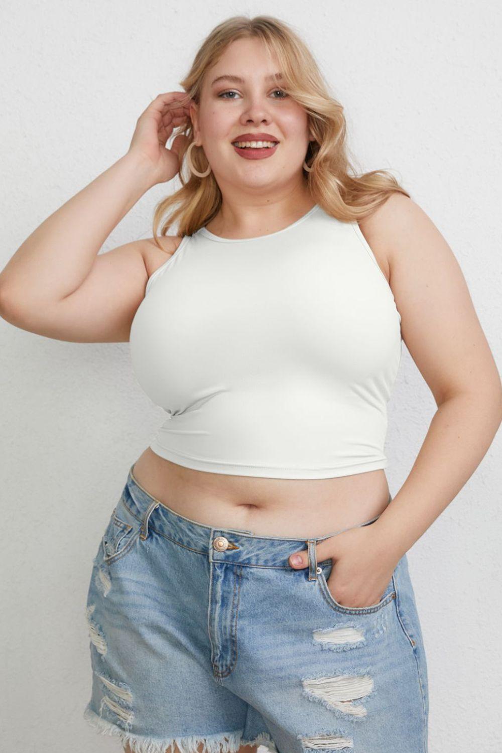 Basic Bae Full Size Round Neck Slim Tank Carauana Store