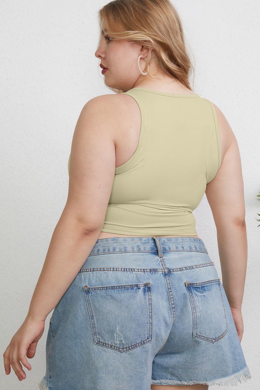 Basic Bae Full Size Round Neck Slim Tank Carauana Store