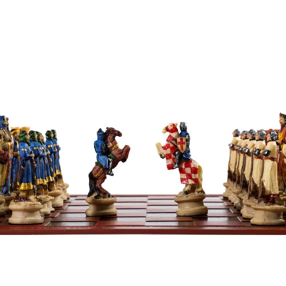 Chess Desktop Intelligence Game Movie Theme Toy Luxury Knight Hand-painted Carauana Store