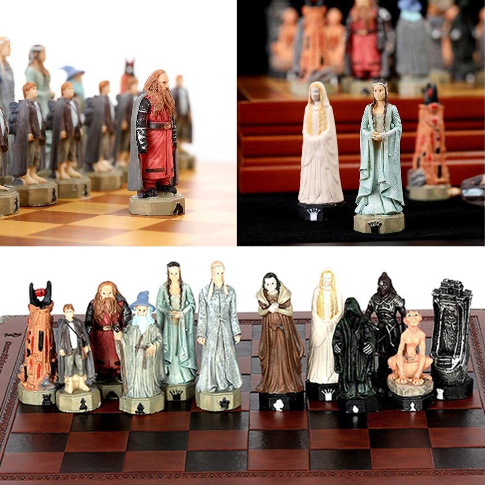 Chess Desktop Intelligence Game Movie Theme Toy Luxury Knight Hand-painted Carauana Store