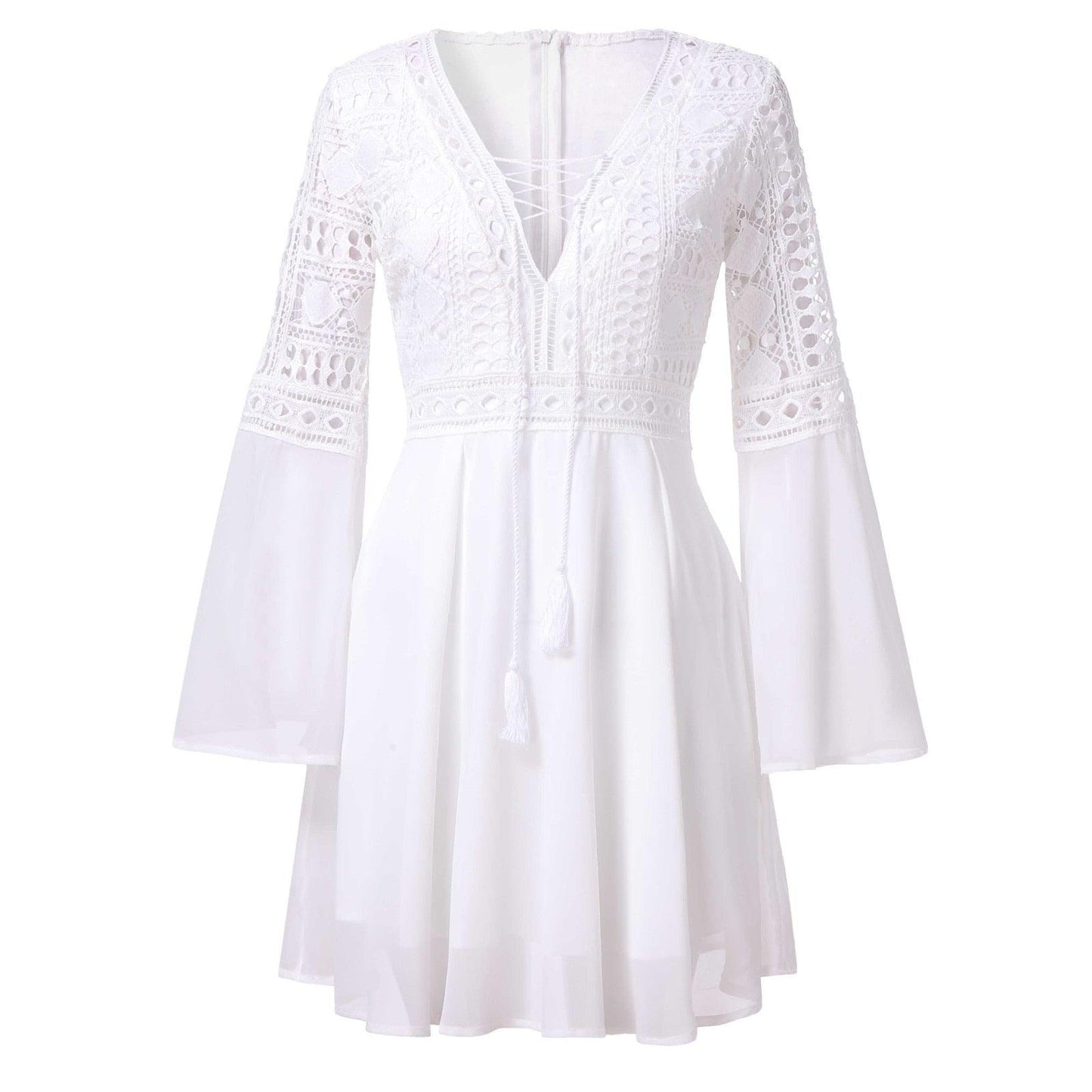 Fashion Dresses 2023:Women's Casual Lace Long Sleeve Bodycon Cocktail Party Pencil Dresss Carauana Store