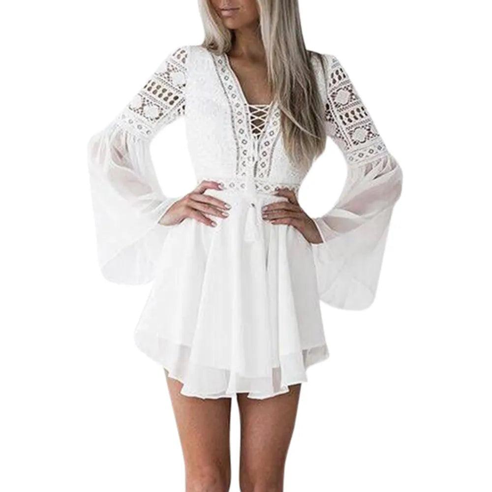 Fashion Dresses 2023:Women's Casual Lace Long Sleeve Bodycon Cocktail Party Pencil Dresss Carauana Store