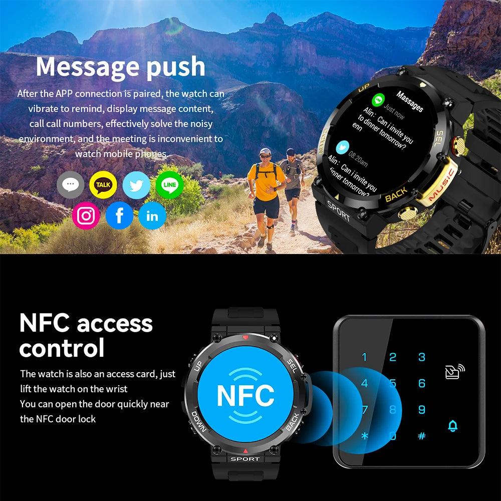 LEMFO Music Smartwatch Bluetooth Call sports NFC|Your Ultimate Health and Fitness Companion Carauana Store