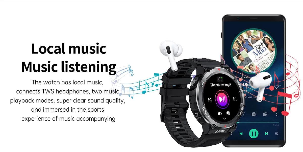 LEMFO Music Smartwatch Bluetooth Call sports NFC|Your Ultimate Health and Fitness Companion Carauana Store