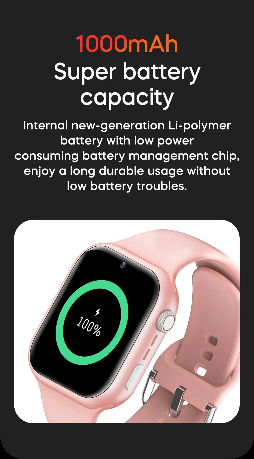 LEMFO Smartwatch with Sim Card 4G SOS WiFi GPS Location Camera Video Call smart watch 1000mAh kids Carauana Store