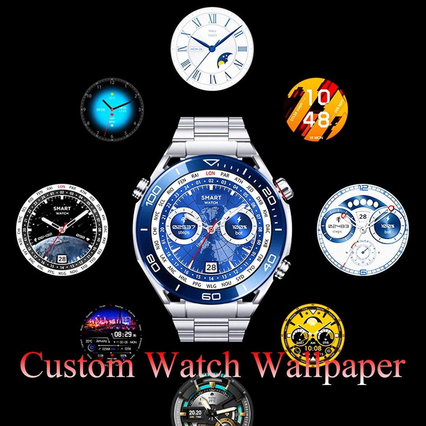 LEMFO smartWatches for men stainless steel|Your Timeless Companion, Now Exclusively Yours! Carauana Store