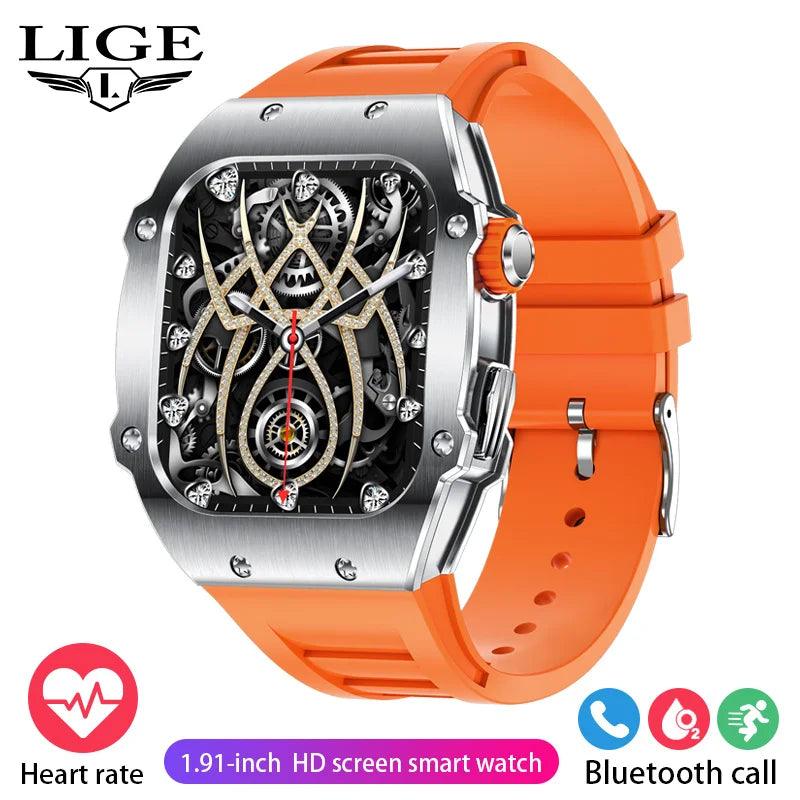 LIGE Smart Watch For Men Waterproof Bluetooth Call Heart Rate Monitor Carauana Store