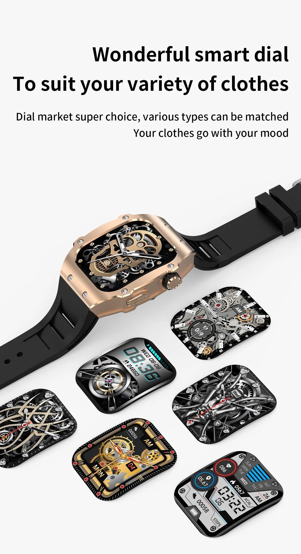 LIGE Smart Watch For Men Waterproof Bluetooth Call Heart Rate Monitor Carauana Store