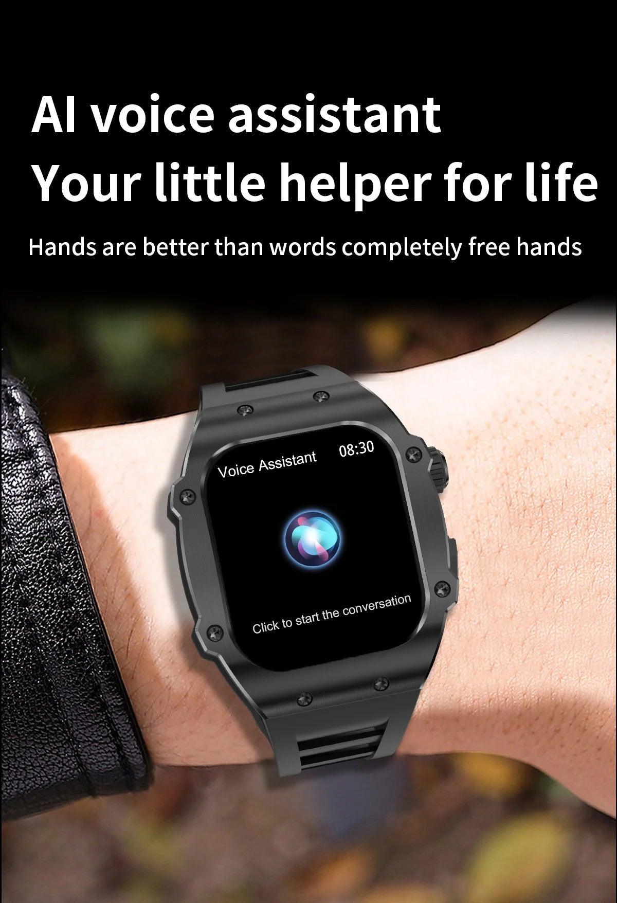 LIGE Smart Watch For Men Waterproof Bluetooth Call Heart Rate Monitor Carauana Store