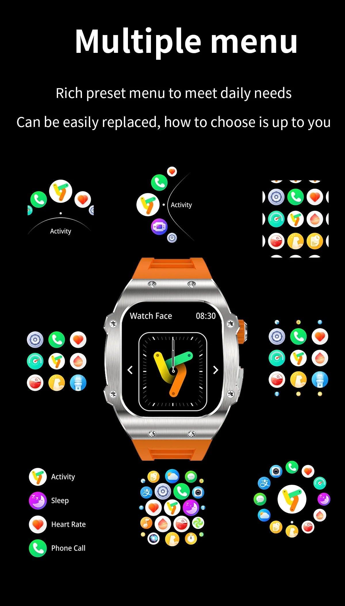 LIGE Smart Watch For Men Waterproof Bluetooth Call Heart Rate Monitor Carauana Store