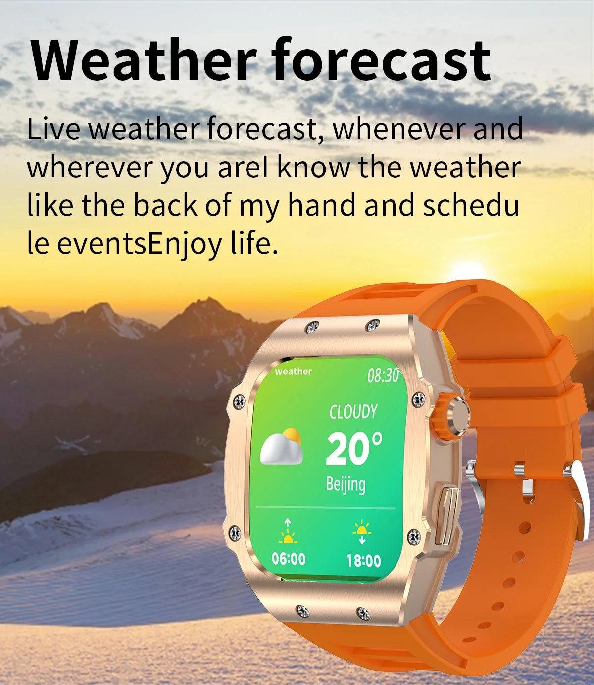 LIGE Smart Watch For Men Waterproof Bluetooth Call Heart Rate Monitor Carauana Store