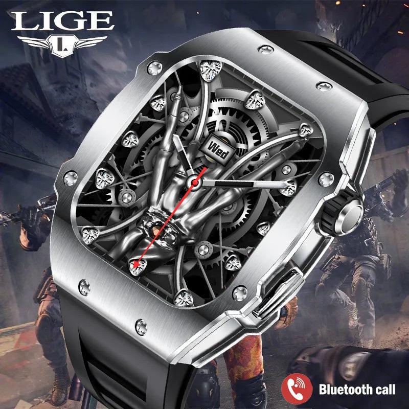 LIGE Smart Watch For Men Waterproof Bluetooth Call Heart Rate Monitor Carauana Store
