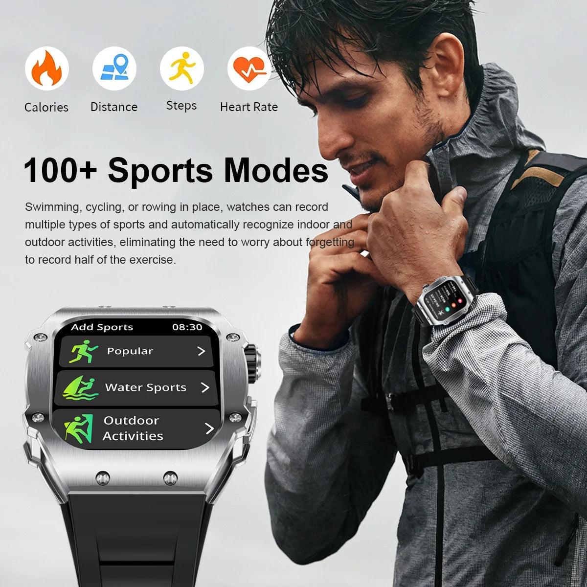 LIGE Smart Watch For Men Waterproof Bluetooth Call Heart Rate Monitor Carauana Store