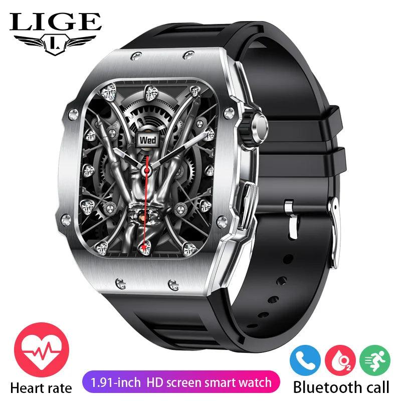 LIGE Smart Watch For Men Waterproof Bluetooth Call Heart Rate Monitor Carauana Store