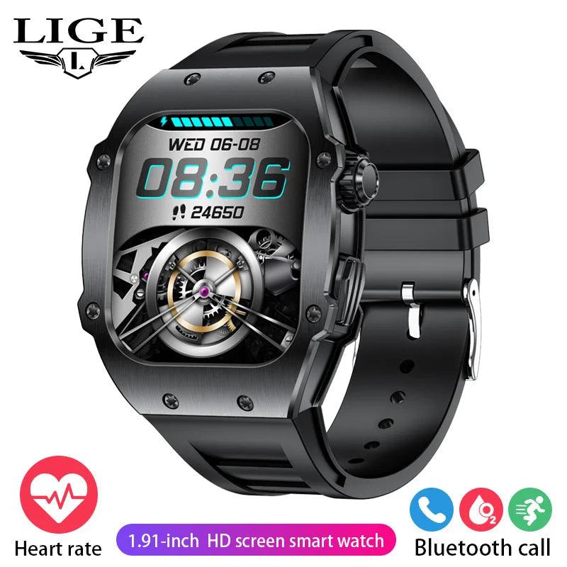 LIGE Smart Watch For Men Waterproof Bluetooth Call Heart Rate Monitor Carauana Store